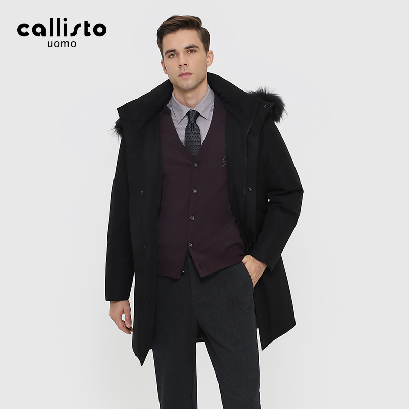 callisto时尚休闲连帽中长款