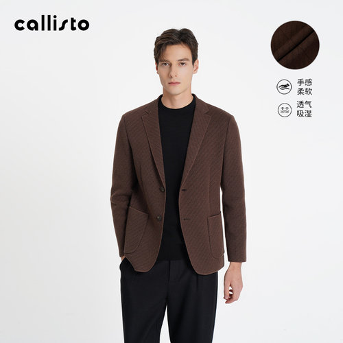 卡利斯特西服针织羊毛