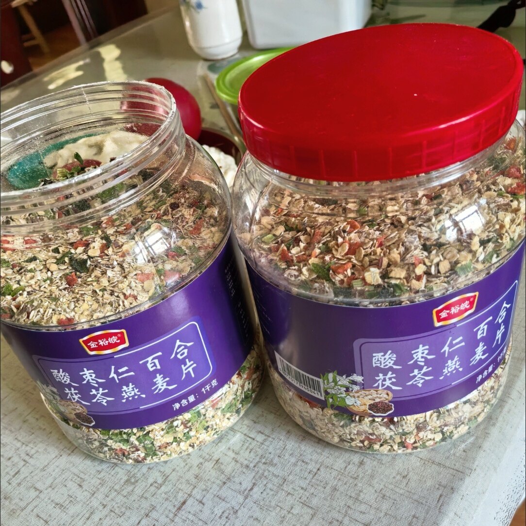 酸枣仁百合茯苓燕麦片红枣味无蔗糖原味免煮即食早代餐中老年速食