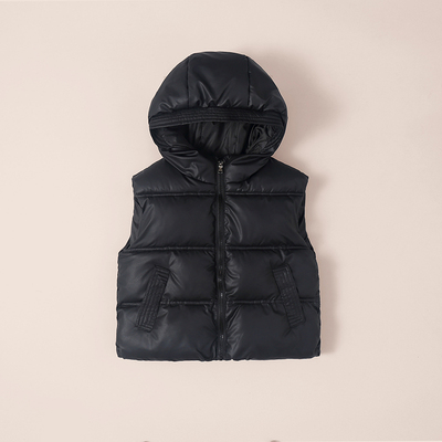 秋冬新款连帽羽绒棉马甲男女加厚保暖三防背心学生外穿校服外搭潮