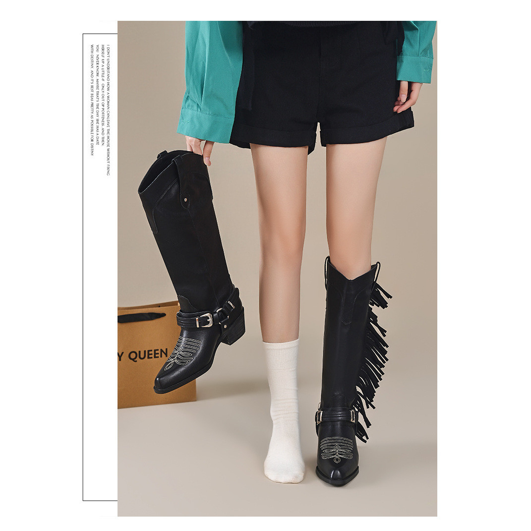 新款骑士靴女靴显高显瘦