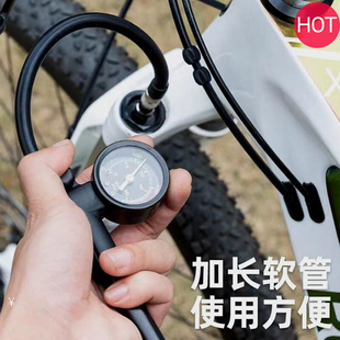 自行车避震器气筒 山地车前叉打气筒 携式充气筒高压手持式300psi