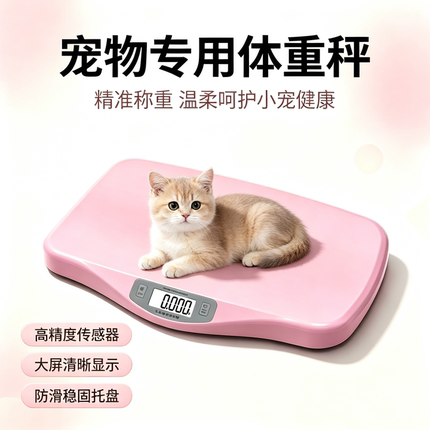 汇宝婴儿家用宝宝电子秤智能精准小动物称重器猫狗专用宠物体重秤