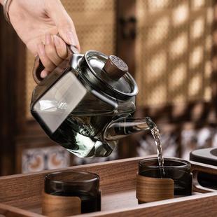 小型煮茶器加厚防爆玻璃带过滤泡茶壶套装 新款 超薄电陶炉自动保温