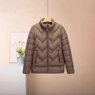 外套纯色插袋棉衣批 棉服老年人大码 中老年女装 秋冬棉衣外套妈妈装