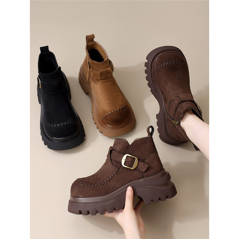 厚底小个子马丁靴女款2025新款冬