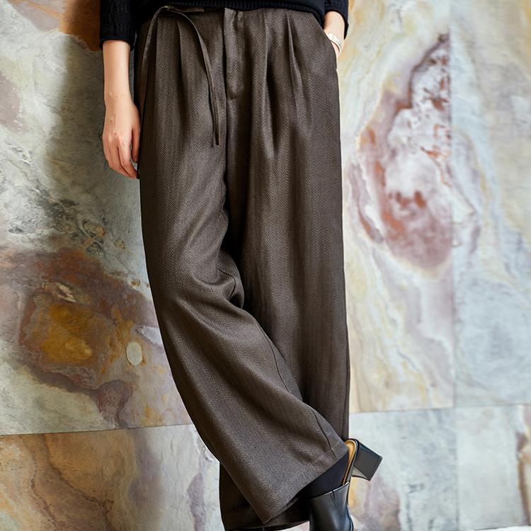 布小匠新中式香云纱休闲裤
