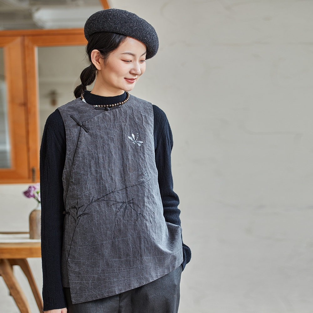 布小匠新中式马甲2024冬季新款