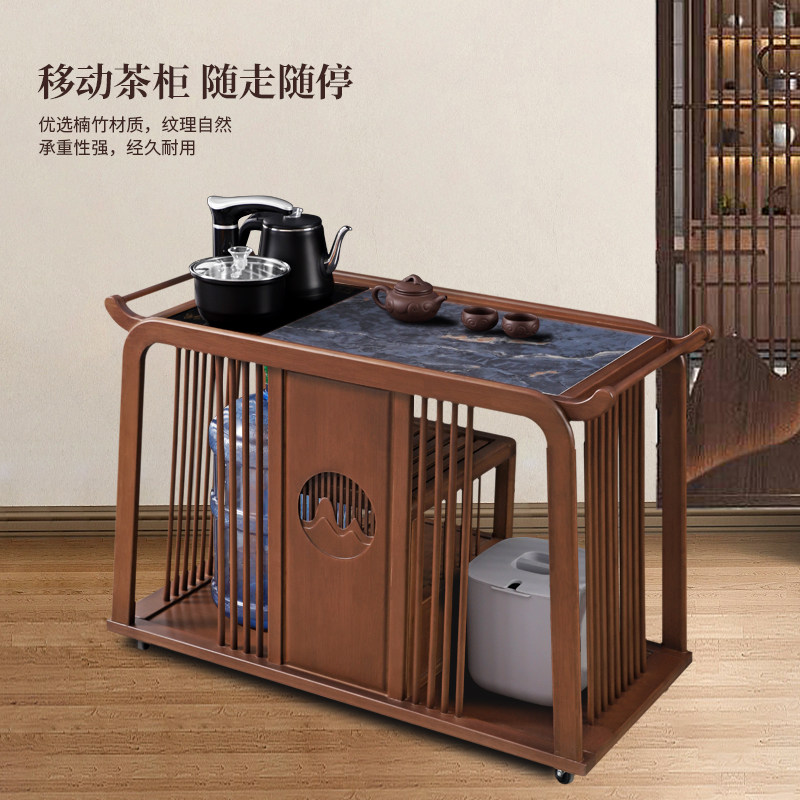 Lớn có thể tháo rời tích hợp bàn trà khay trà hộ gia đình bàn trà trà xe đẩy bàn trà trà hoàn toàn tự động ấm đun nước tủ trà