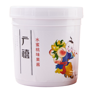 广禧水蜜桃果酱1.3kg含果肉颗粒商用冰粉烘焙涂抹面包奶茶专用