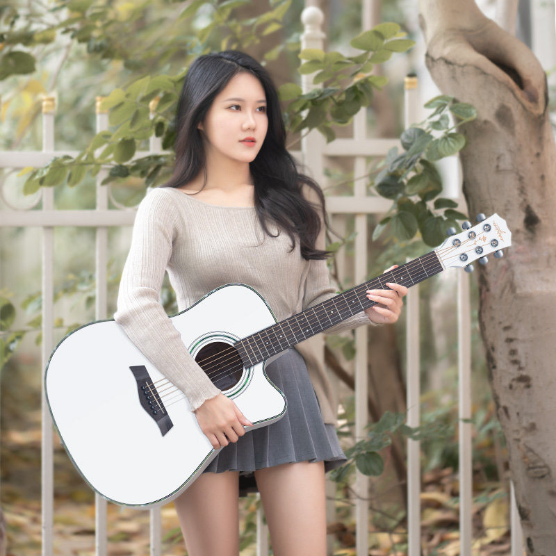 民谣吉他初学者面单41寸木吉他入门吉它男女生专用正品学生新手