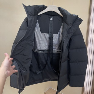 柜1180！内置背带！90白鸭绒！商务休闲软面连帽羽绒服外套男秋冬
