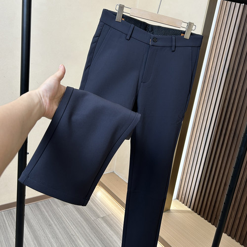 【才家】中厚防风！抗起球！男装品牌撤柜秋冬商务休闲修身长裤子