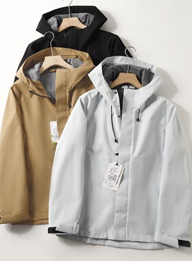 柜1000+ 轻量化防风防泼水 3D立裁 秋季户外连帽软壳衣夹克男外套