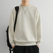 上衣套头衫 自留推荐 卫衣男春季 纯色休闲圆领青年时尚 重磅钢印