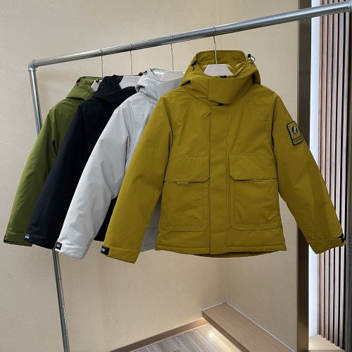硬壳户外可拆立领连帽羽绒服冬季
