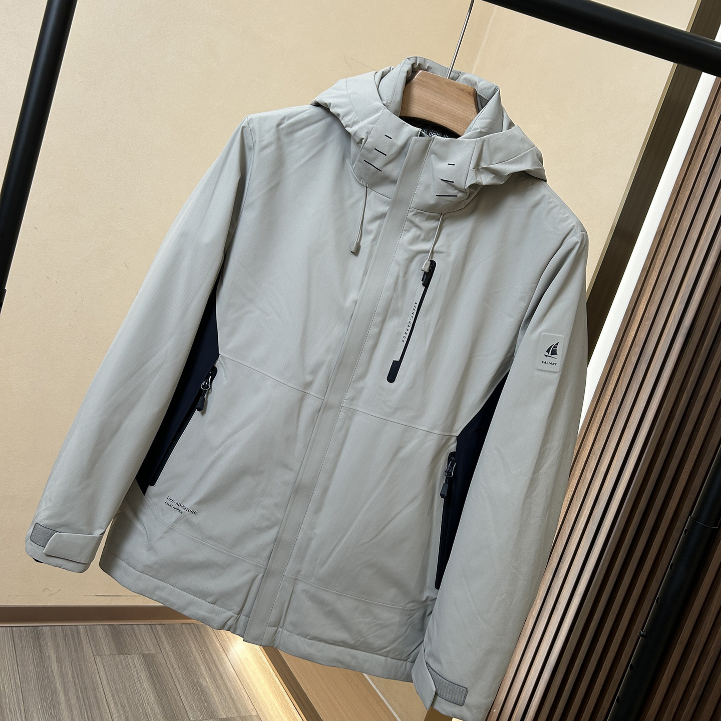 【H家】户外功能棉服!防风防水!品牌折扣剪标夹克式连帽棉衣男