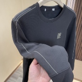 H系 帅气休闲圆领套头精梳棉卫衣 秋冬男士 精致刺绣 加绒保暖