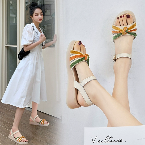 Летние сандалии, универсальная нескользящая комфортная повседневная обувь на плоской подошве, 2021 года, мягкая подошва