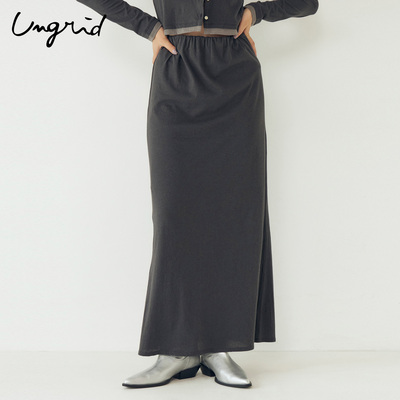 Ungrid26春季新品羊绒混纺半身裙