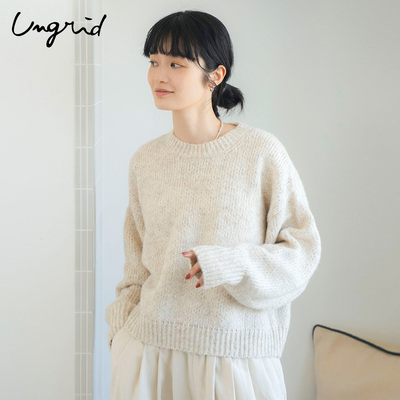 Ungrid25秋冬新品马海毛毛针织衫