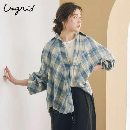 Ungrid复古格纹remake衬衫
