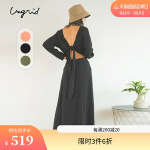 ungrid优雅风连衣裙春季新款