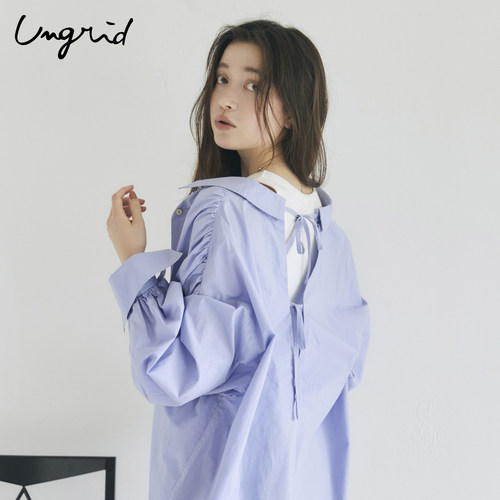 Ungrid后背绑带设计衬衫