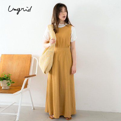 Ungrid2025春新款后背系带连衣裙