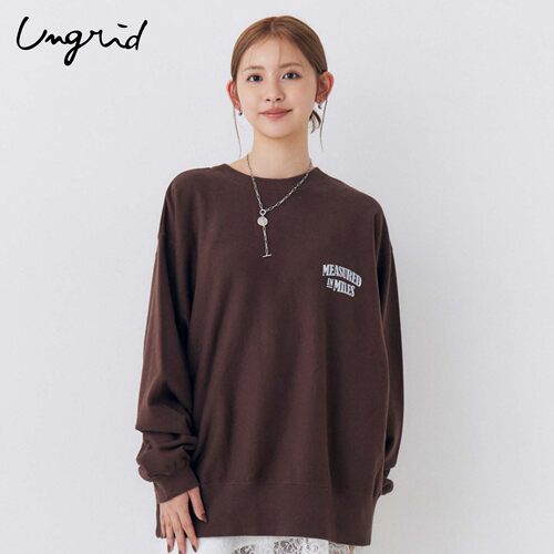 Ungrid背面大印花宽松字母卫衣