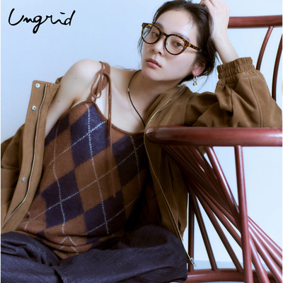 Ungrid25秋季新品吊带毛针织罩衫