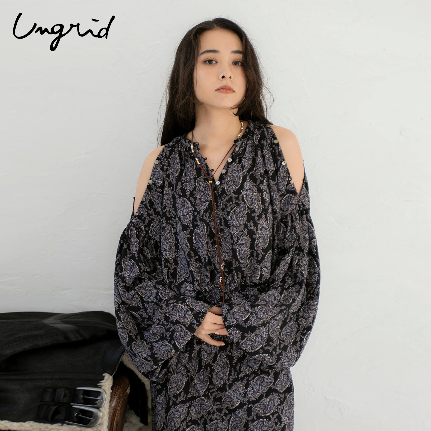 Ungrid25秋季新品灯笼长袖衬衫女