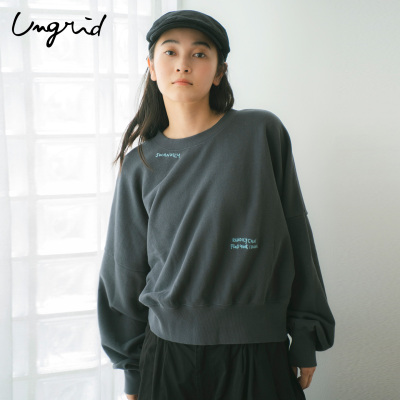 Ungrid26春季新品字母刺绣卫衣女