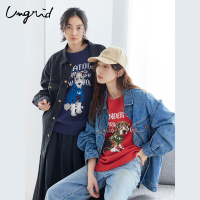 Ungrid25秋季新品长袖毛针织衫女