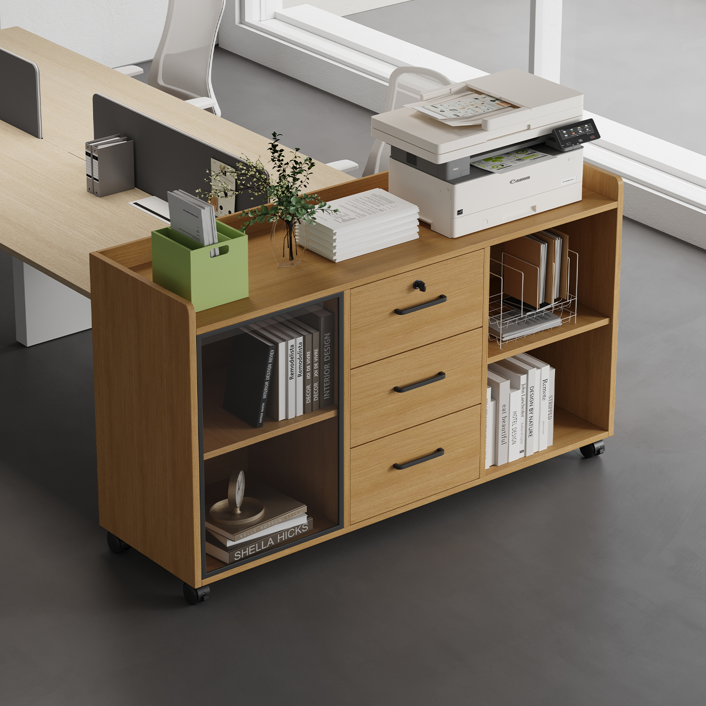 打印机置物柜办公室矮收纳