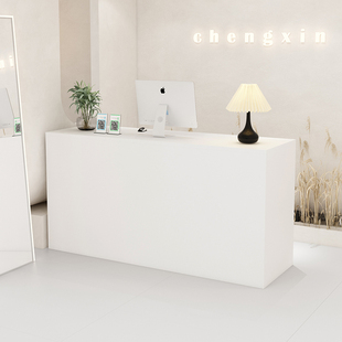 小型收银台接待台简约现代服装店中岛前台公司美容院便利店吧台桌