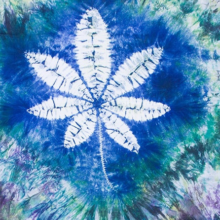 手工扎染大理白族植物两用围巾