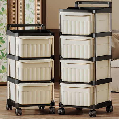 带轮零食小推车置物架夹缝收纳柜