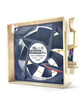 AGE08025B12M CROWN 8025 12V 8CM服务器静音散热风扇4线PWM调速