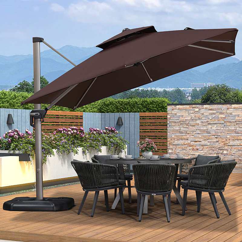 紫叶户外遮阳伞庭院伞室外花园大太阳伞别墅露台户外伞摆摊罗马伞