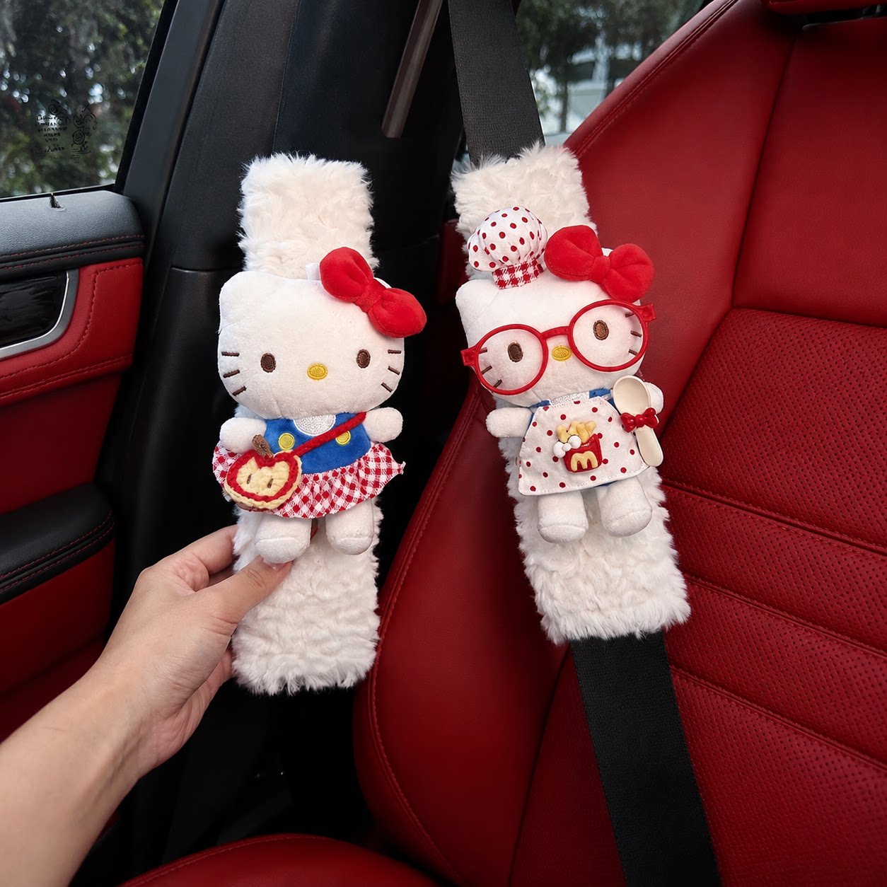 Hellokitty汽车安全带护肩套车载内装饰防磨衣服情侣一对圣诞新年图片