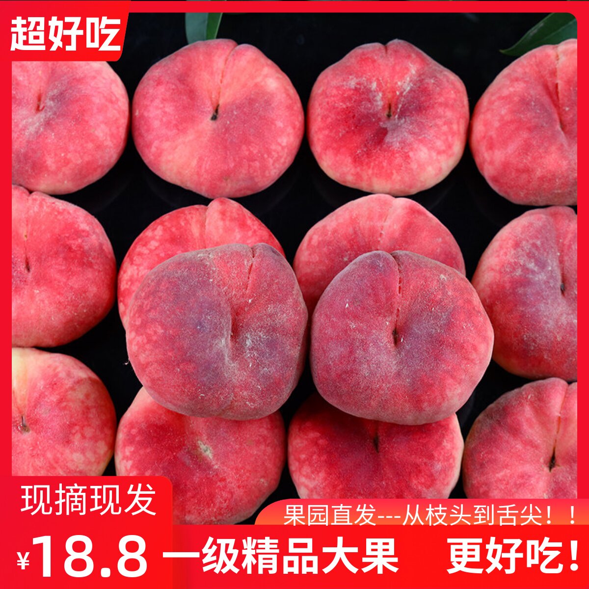 山东蒙阴现摘新鲜5斤红毛油蟠桃当季香甜孕妇宝宝水果软扁桃整箱
