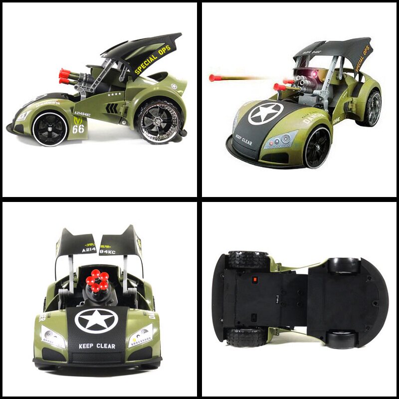 MAISTO 프로젝트 66 어린이 장난감 원격 제어 레이싱 카 드리프트 시뮬레이션 변형 대포 전차 남성