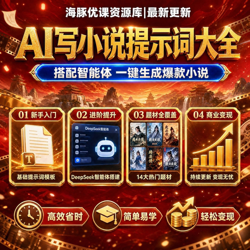 ai小说提示词大全ai小说写作教程指令本店专属小说智能体搭建