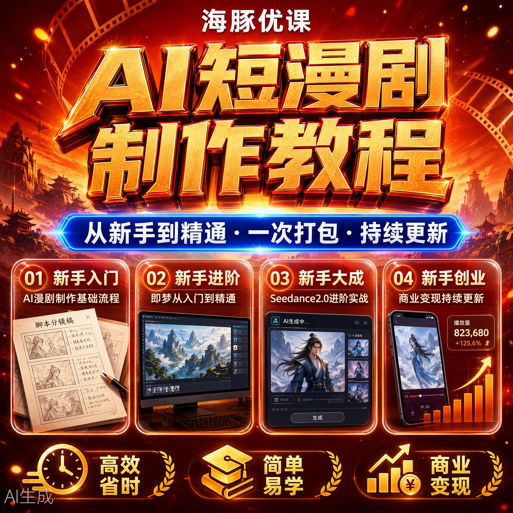 AI短漫剧制作全流程零基础教程图片