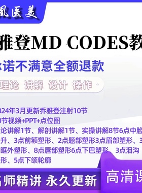 MD Codes乔雅登注射法解析医美教程填充轮廓固定注射提升视频+ppt