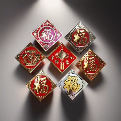 吉祥如意大门配件304不锈钢福字