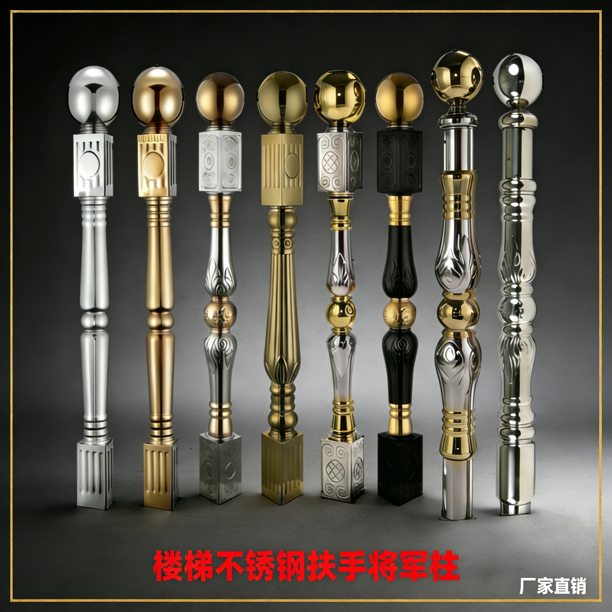 起步柱大将军柱1米扶手立柱方管