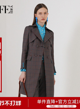 【商场同款】莱芙艾迪儿品牌女装中长款通勤风衣外套1W1W64085