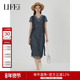 莱芙艾迪儿航海风两件套减龄显瘦连衣裙女夏T恤裙1E2L93081